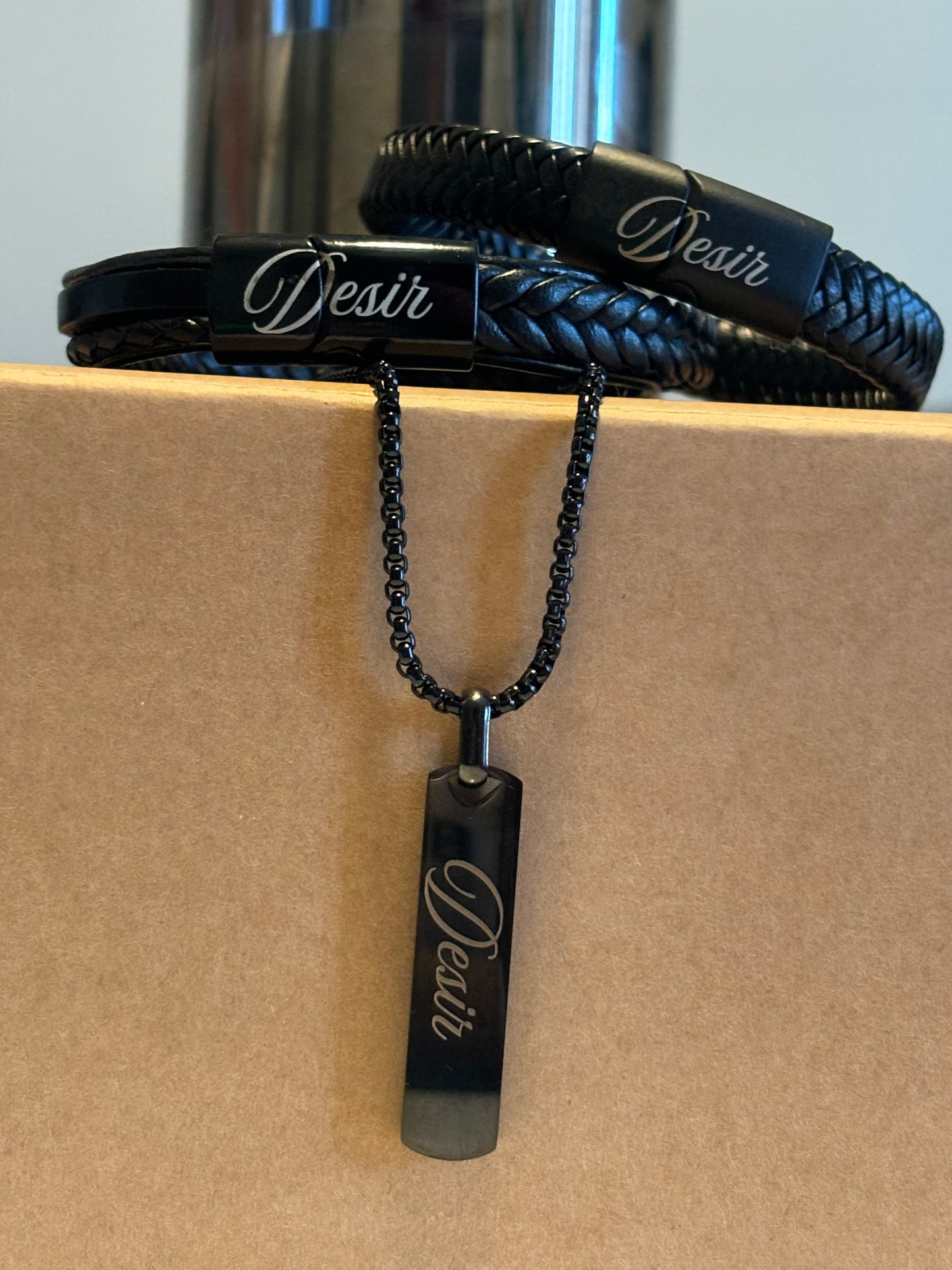 Set Bracelet and necklace for men