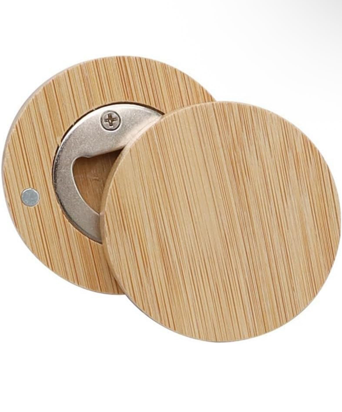 1pc personalized engraved wooden bottle opener magnet for fridge