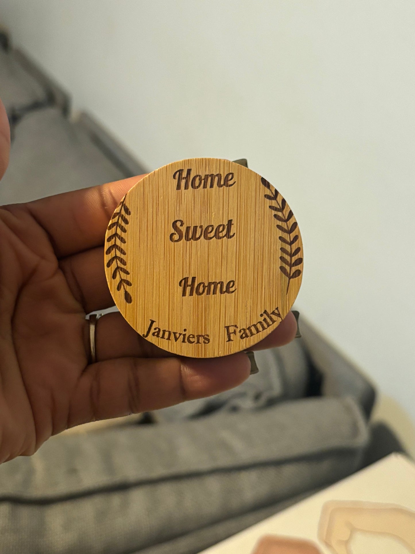 1pc personalized engraved wooden bottle opener magnet for fridge