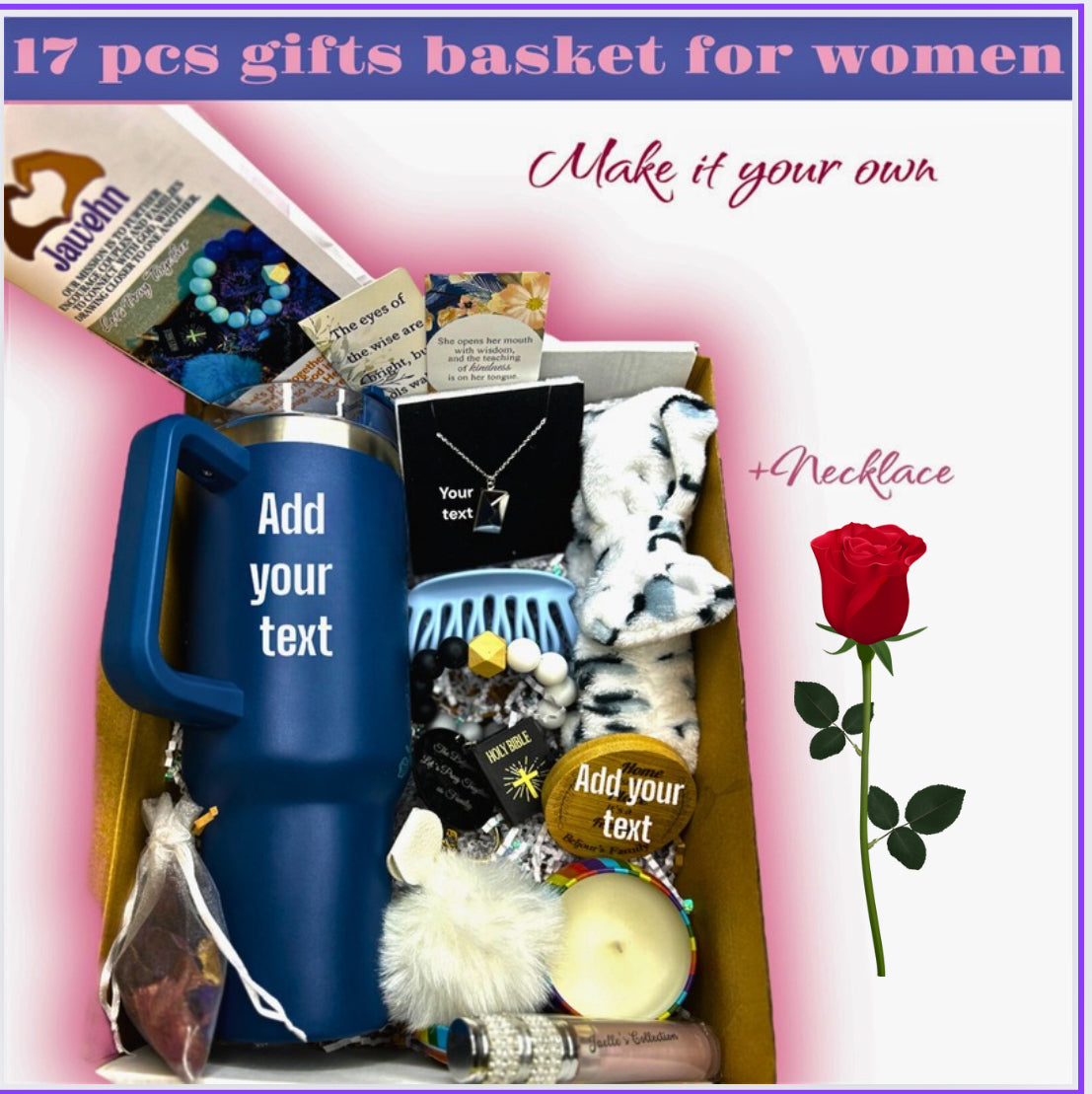 Personalized Romantic Gift basket for women