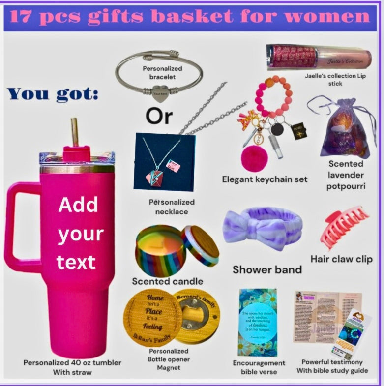 Personalized Romantic Gift basket for women