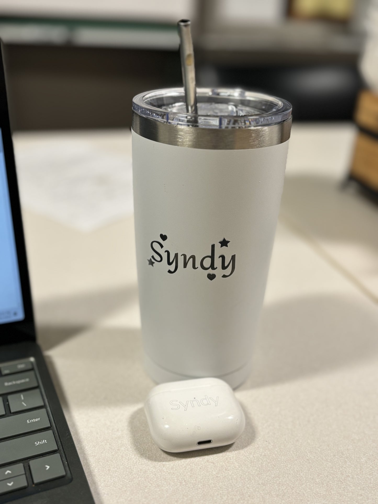 Personalized 20oz tumblers “All I want for the Christmas is more coffee”