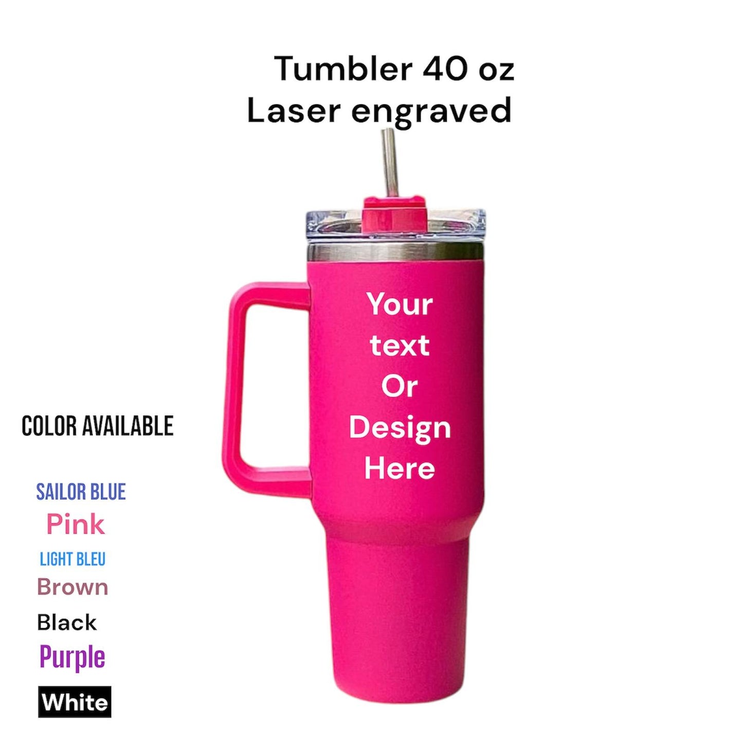 ✍️Personalized stainless steel 40 oz tumbler