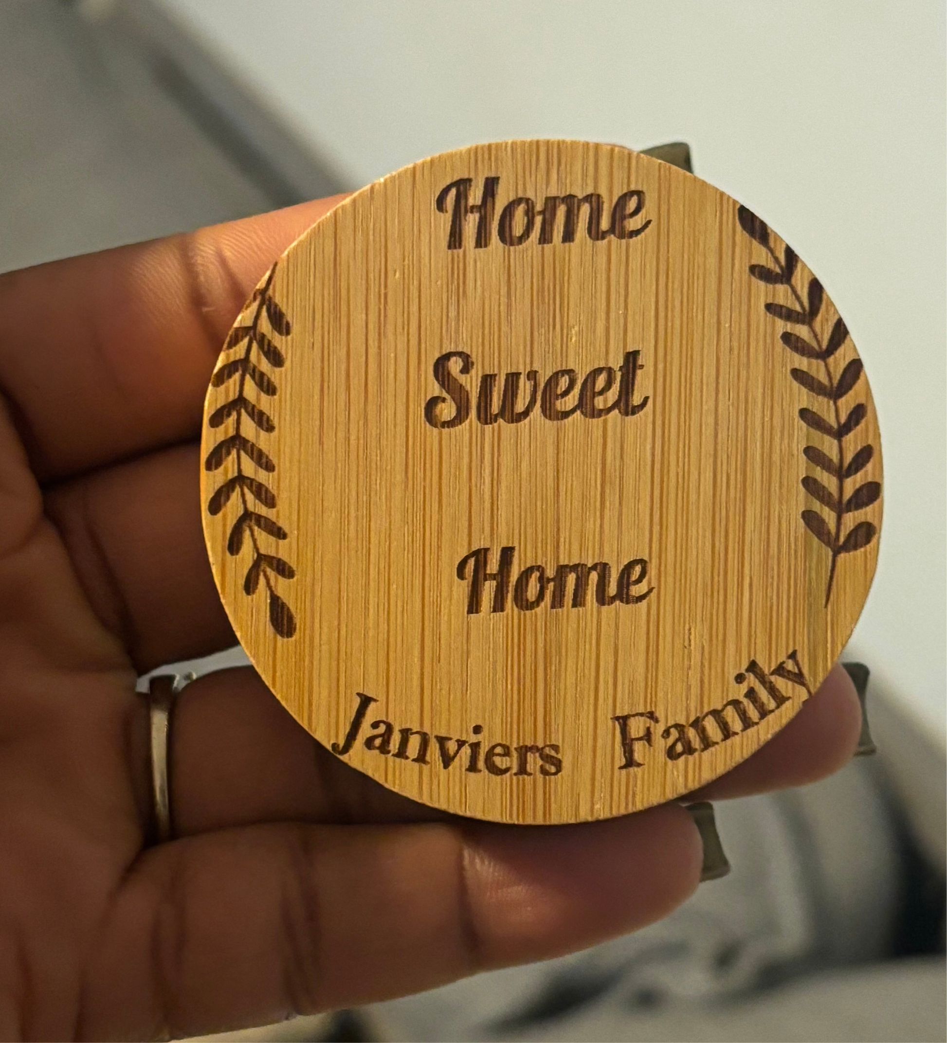 1pc personalized engraved wooden bottle opener magnet for fridge